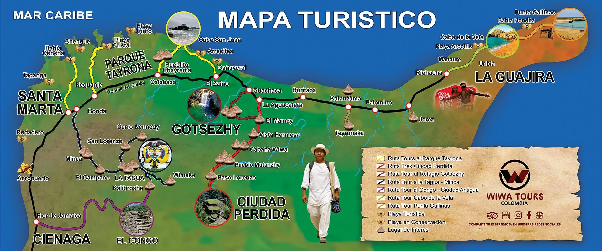 lost city colombia map